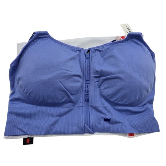 SHEFIT Other - Shefit 3Luxe Low Impact Periwinkle Sports Bra With Front Zip Size 3luxe  NWT x2